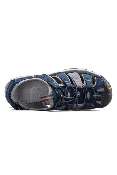 HUMTTO Closed Toe Navy Blue Men's Outdoor Trekking Sports Sandals