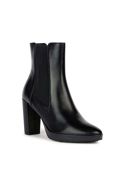 Geox Black Booties Womens Shoes