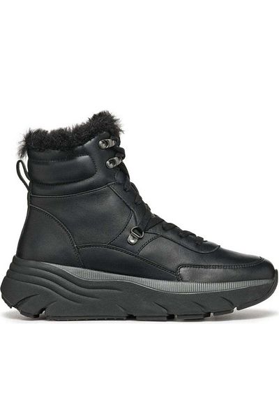Geox Black Booties Womens Shoes