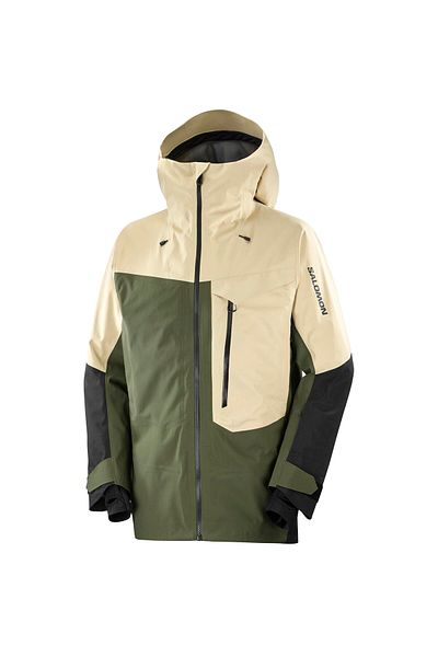 Salomon Men's Ski Jacket Moon Patrol Gore-Tex Green Men's Ski Jacket Lc2312300