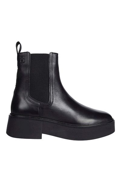 Tommy Hilfiger Black Booties Womens Shoes
