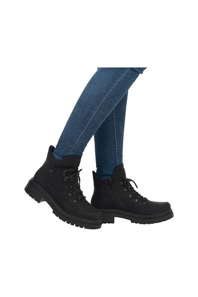 Rieker Black Booties Womens Shoes