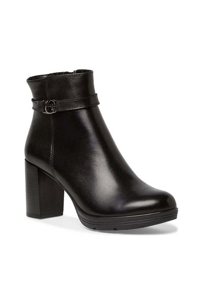 Tamaris Black Booties Womens Shoes