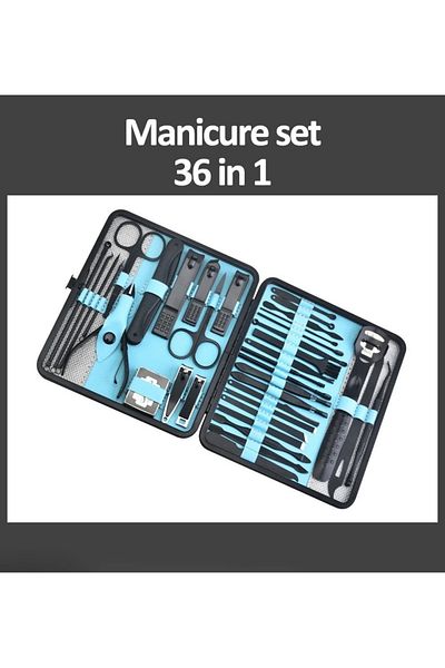 gaman 36 Pieces Manicure-Pediküre Set for Professional Care, Hand, Foot, Face Care Kit