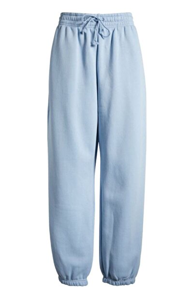 THE WHITE Φούτερ Unisex Μπλε Χρώμα επένδυση fleece Λαστιχένιο Πόδι