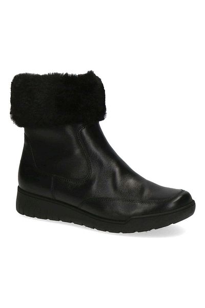 Caprice Black Booties Womens Shoes