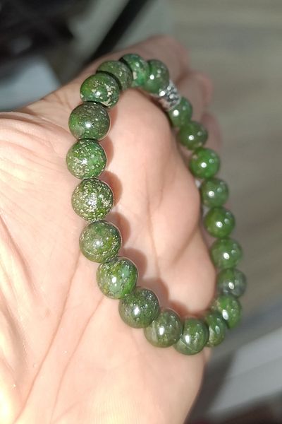 TAŞÇIZADE Serpentine Stone 10 mm Natural Stone Bracelet