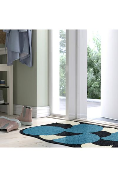 IKEA Raler Mat 60X90 cm Blue Bubble Patterned Anti-Slip Anti-Slip Base Door Mat
