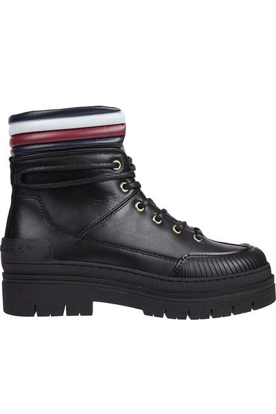 Tommy Hilfiger Black Booties Womens Shoes