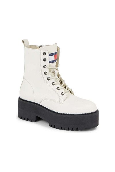 Tommy Jeans White Booties Womens Shoes