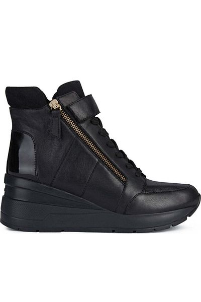 Geox Black Booties Womens Shoes