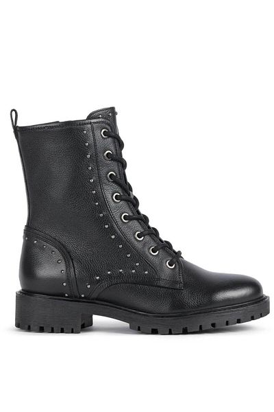 Geox Black Booties Womens Shoes