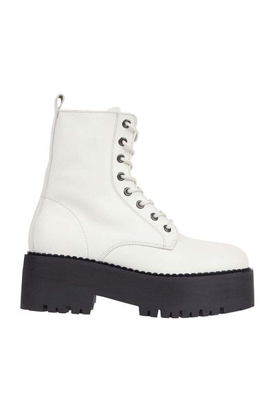 Tommy Jeans White Booties Womens Shoes