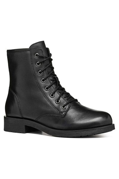 Geox Black Booties Womens Shoes