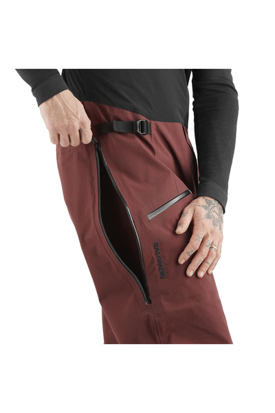 Salomon Absolute Bib Men's Ski Pants Rum Raisin Lc2336700