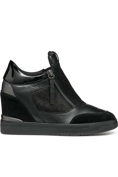 Geox Black Booties Womens Shoes