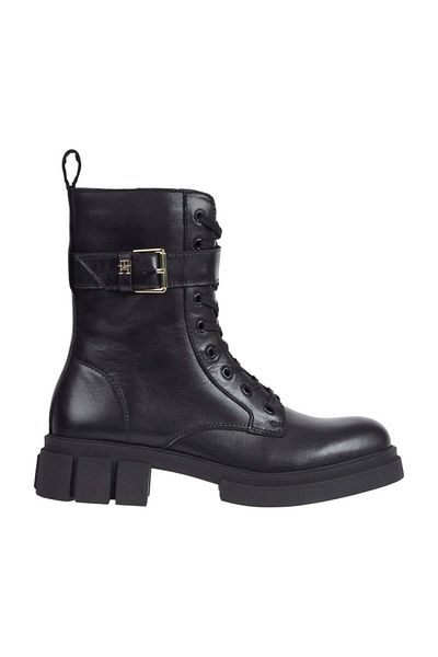 Tommy Hilfiger Black Booties Womens Shoes