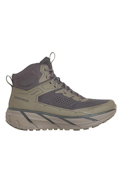 Karrimor Men's Outdoor Khaki Shoes - Singletrack Mid Weathertie, K1127-Olv