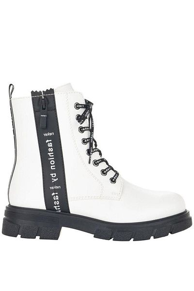 Rieker White Booties Womens Shoes