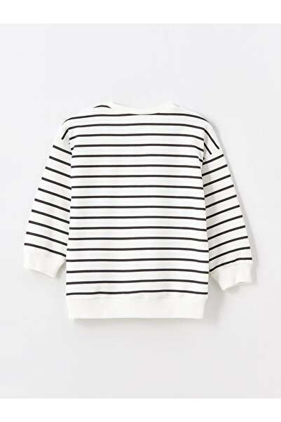 LC Waikiki Lcw Kids Beige Baby Boy Sweatshirt and Sweatpants Set - Crew Neck, Printed, Set of 2