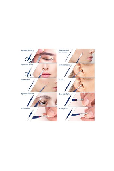 gaman 19 Pieces Manicure-Pediküre Set Stainless Steel Nail Care Kit- Beauty Care Kit