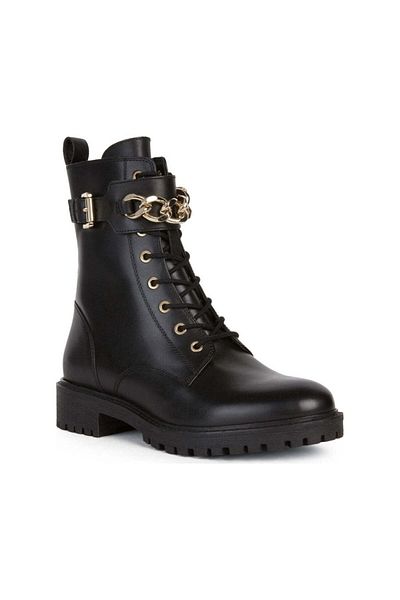 Geox Black Booties Womens Shoes
