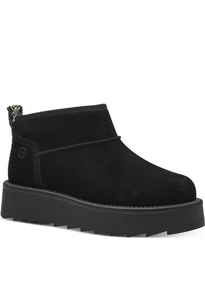 Tamaris Black Booties Womens Shoes