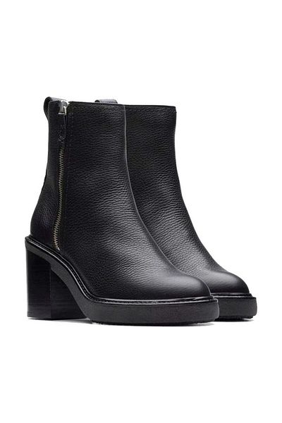 CLARKS Black Booties Womens Shoes