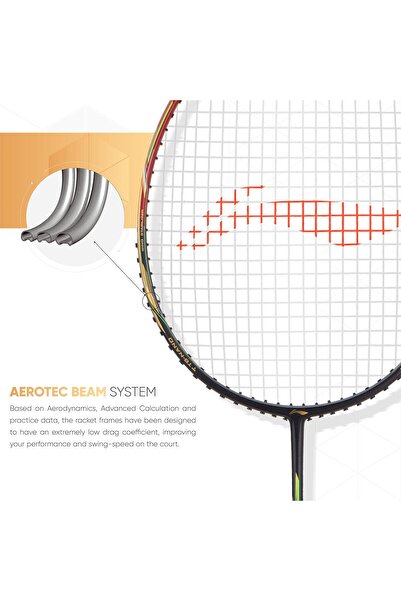 Li-Ning Air Force 77 Carbon Fiber Badminton Racket (Black/Red)