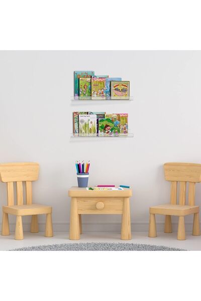 Trend Pleksi Pleksi 2'li Duvar Raf Takımı (Şeffaf)