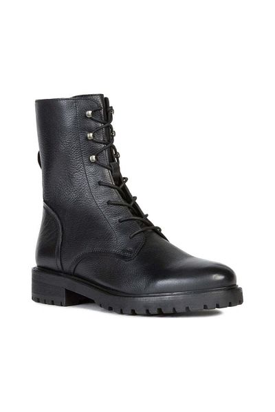 Geox Black Booties Womens Shoes