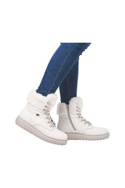 Remonte White Booties Womens Shoes