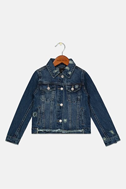 Joe's جاكيت جينز سادة للبنات، أزرق