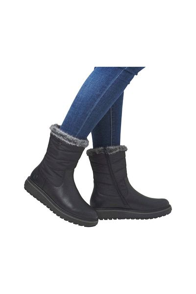 Remonte Black Booties Womens Shoes