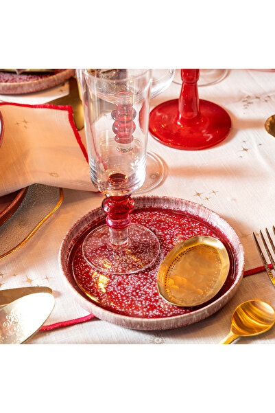 Zsa Zsa Zsu Fonte Stoneware Pasta Tabağı 17x17x2 Cm Fuşya