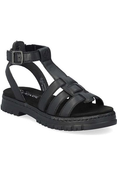 Rieker Black Sandals Womens Shoes