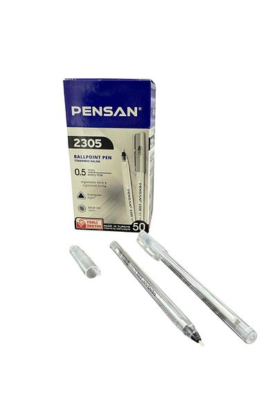 Pensan 2305 Pinhead 0.5 mm Triangular Body Black 50 Pieces (1 Pack)