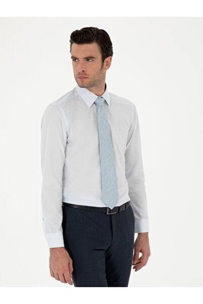 Cacharel Açık Mavi Slim Fit Pamuk Klasik Gömlek 50294746-VR003