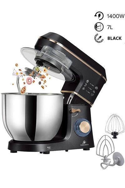 TOSCANA U Hyper Plus electric mixer, 7 liters, 1400 watts, with lid and LED lighting