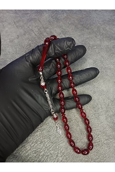 Mos Tespih Red Powder Amber Prayer Beads