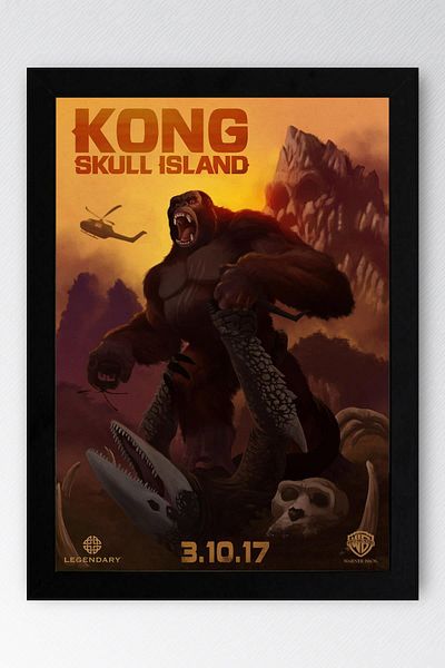 Saturn Pictură înrămată Kong Skull Island - Pictură poster film Skull Island