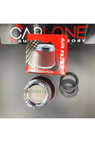 carlone Ayarlanabilir Çaplı Açık Hava Filtresi Geniş Krom Başlı Kırmızı Renk - Süper Ses Yüksek Performans