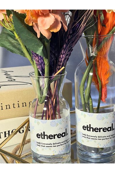 Saccura Decor Διακοσμητικό Βάζο Nadide Dictionary Series – Ethereal Διπλό Γυάλινο Βάζο