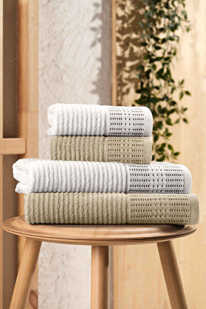 Mira Home 4-dijelni set peškira za kupanje Maral Battal 100% pamuk 90x160 cm