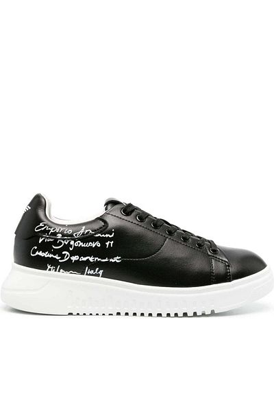 Emporio Armani Black Trainers Womens Shoes