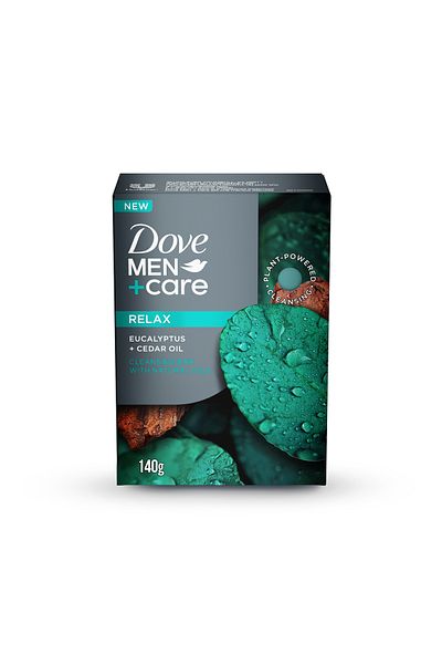 Dove Men +Care Cleansing Bar, Relax, for Hair, Body, Face & Shaving, with Eucalyptus and Cedar Oil