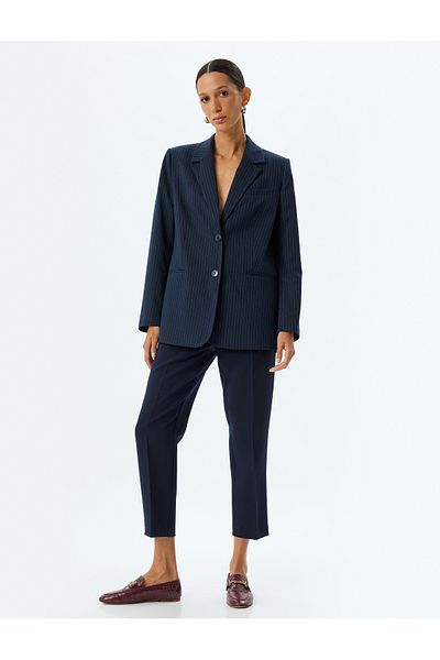 Koton Slim Fit cigaretta nadrág magas derekú zsebekkel