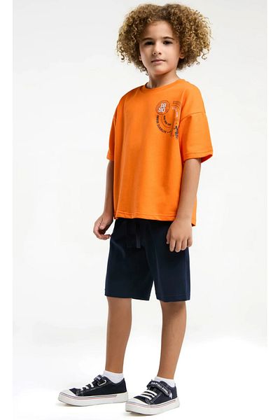 U.S. Polo Assn. Orange Licensed Bermuda Suit for Boy - 100% Algodon, 2025 Spring-Summer Collection