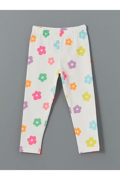LC Waikiki Lcw Kids Elastic Waist Floral Girls' Leggings