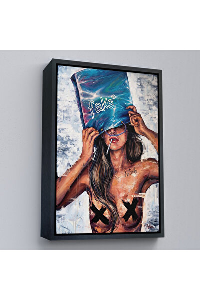 Limitless Fără corp pictură feministe falsă cu cadru din lemn-7685